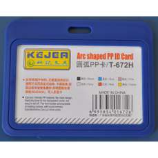 Ecuson standard pentru carduri, orizontal, tip arc, albastru inchis, 85x55mm, 5buc/set, Kejea