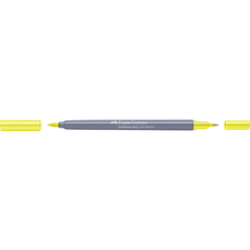 Marker solubil in apa, galben lamaie, 205, 2 varfuri, Goldfaber, Faber Castell-FC164505
