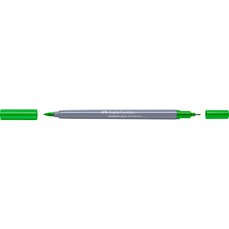 Marker solubil in apa, verde frunza, 112, 2 varfuri, Goldfaber, Faber Castell-FC164512