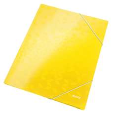 Mapa din carton cu elastic A4, galben, 39820016 Leitz Wow