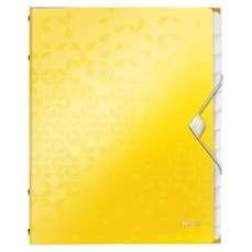 Mapa plastic cu 12 separatoare, galben, 46340016 Leitz Wow