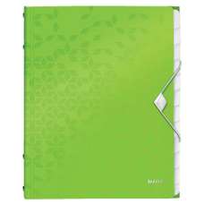 Mapa plastic cu 12 separatoare, verde, 46340054 Leitz Wow