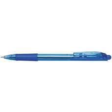 Pix retractabil, albastru, corp albastru transparent, varf 0,7mm, BK417 Pentel