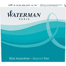 Patroane scurte, cerneala bleu(Inspired Blue) permanenta, 6buc/set, S0111010 Waterman