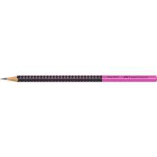 Creion grafit, B, negru-roz, Grip 2001 Faber Castell- FC517011