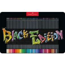 Creioane colorate 36culori/set, cutie metal, Black Edition Faber Castell- FC116437