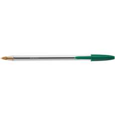 Pix cu capac, verde, corp transparent, varf 0,7mm, Cristal BIC