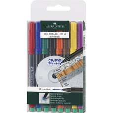Permanent marker 8 culori/set, varf 1,0 mm, varf M, Multimark 1525, Faber Castell-FC152509