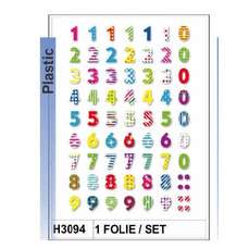 Sticker Magic, numere colorate, plastic, 1folie/set, H3094 HERMA