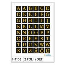 Sticker Vario, litere A-Z, negru/auriu, 2 folii/set, H4130 HERMA
