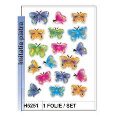 Sticker Magic, fluturi imitatie piatra, 1folie/set, H5251 HERMA