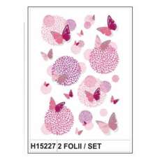 Sticker Decor, fluturi si flori, 2folii/set, H15227 HERMA