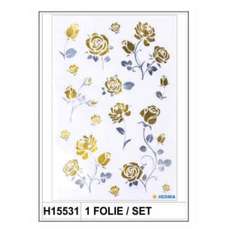 Sticker Creativ, trandafiri, auriu cu argintiu, 1folie/set, H15531 HERMA