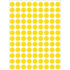 Etichete autoadezive galben, rotunde, diam.8mm, 540buc/set, H1841 HERMA