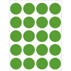 Etichete autoadezive verde, rotunde, diam.19mm, 100buc/set, H1885 HERMA