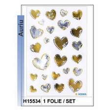 Sticker Creativ, inimi, auriu, 1folie/set, H15534 HERMA
