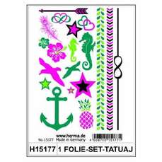 Sticker Tatuaj color, animale marine, 1folie/set, H15177 HERMA