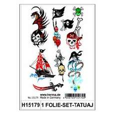 Sticker Tatuaj color, Pirati, 1folie/set, H15179 HERMA