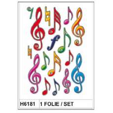 Sticker Magic, note muzicale, bijuterie, 1folie/set, H6181 HERMA