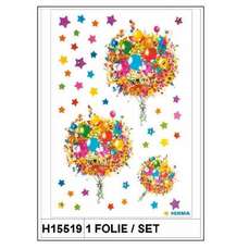 Sticker Magic, floarea dragostei, bijuterii, 1folie/set, H15519 HERMA