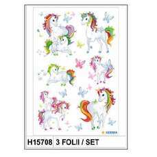 Sticker Decor, unicorn, 3folii/set, H15708 HERMA