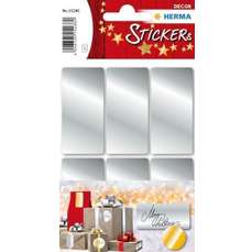 Sticker pentru cadouri de Craciun, argintiu, 26x54 mm, 3folii/set, H15286 HERMA