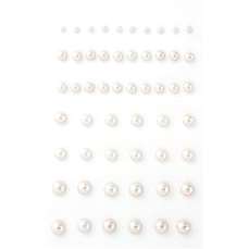 Perle decorative autoadezive, crem, 3-7mm, 54buc/set, 251102 GP