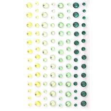 Perle decorative autoadezive, verde, 3-6mm, 104buc/set, 251112 GP