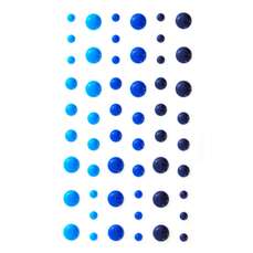 Dots-uri decorative autoadezive, 4-7mm, albastru, 54buc/set, 251117 GP