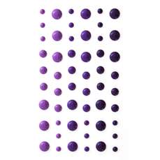 Dots-uri decorative autoadezive, 4-7mm, violet, 54buc/set, 251118 GP