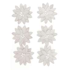 Flori decorative autoadezive din hartie Dalia, alb, 6buc/set, 252011 GP