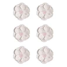 Flori decorative autoadezive din hartie Clematis, alb, 6buc/set, 252014 GP