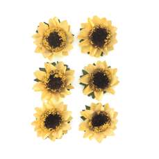 Flori decorative autoadezive din hartie Floarea Soarelui, 6buc/set, 252022 GP