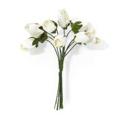 Flori decorative din hartie Lalele albe, 10buc/set, 252000 GP