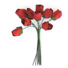 Flori decorative din hartie Lalele rosu, 10buc/set, 252002 GP