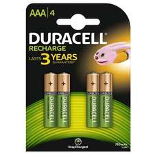 Acumulator reincarcabil, 750mAh, AAA, R3, 4buc/set, Duracell