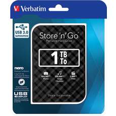 Hard disk extern, 1TB, USB 3.0, negru, Store 'n Go 2,5'' Verbatim