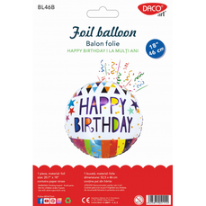 Balon din folie, Happy Birthday, 46cm, BL46B Daco