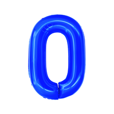 Balon din folie, cifra 0, 100cm, albastru, Daco