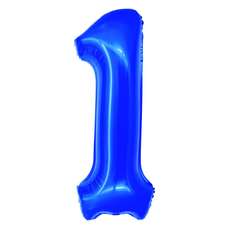 Balon din folie, cifra 1, 100cm, albastru, Daco