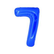 Balon din folie, cifra 7, 100cm, albastru, Daco