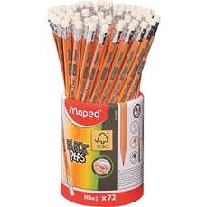 Creion cu guma, HB, 72buc, Maped(FSC)