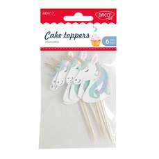Cake Toppers Unicorn, 6buc/set, AD417 Daco