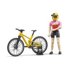 Figurina ciclista cu bicicleta de munte, Bruder