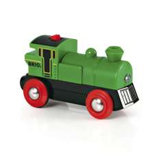 Locomotiva mica verde cu baterii, Brio
