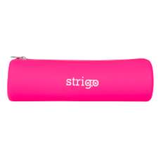 Penar neechipat, silicon, 1 fermoar, etui tubular, roz, Strigo - SSC059