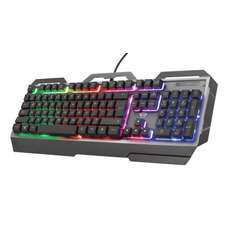 Tastatura cu fir, negru, iluminare, Gaming GXT 856 Torac Trust