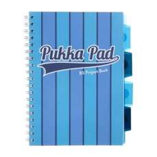 Caiet cu spira B5, 100file, matematica, 4 separatoare, coperta PP albastra, Project Book Vogue PUKKA