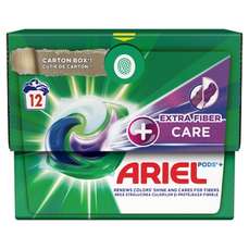 Detergent capsule gel pentru tesaturi, 12buc/cutie, All in One Pods Extra Fiber Care Ariel