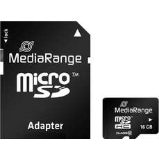 Card de memorie Micro- SDHC 16GB, Class 10 cu adaptor SD, MediaRange